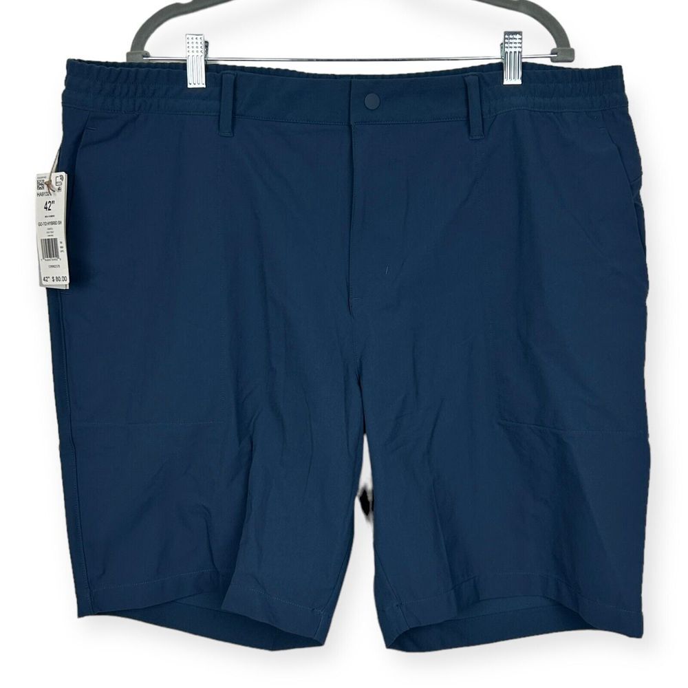 NEW Adidas Men's 42 Go-To Hybrid Golf Shorts Wicking Stretch Solid‎ Navy, $80